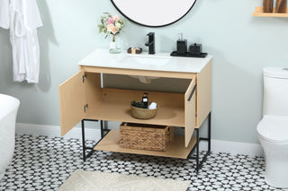 Sue 40" Single Bathroom Vanity, Maple