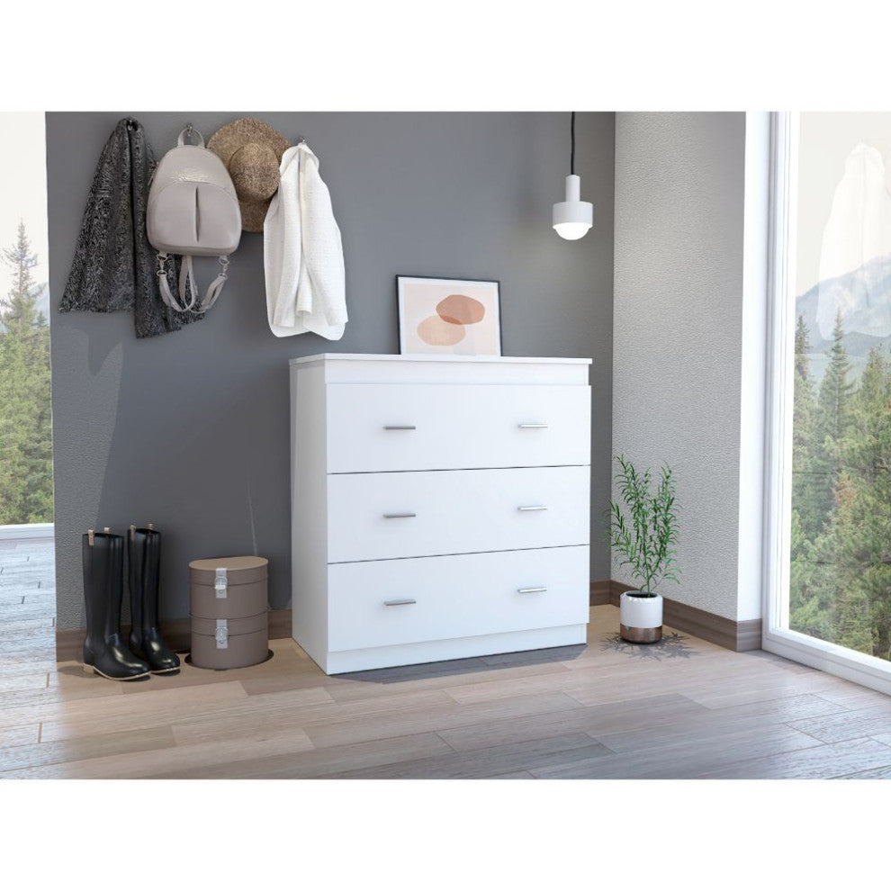 Dove Three Drawers, White
