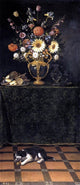 Juan Van der Hamen Still Life With a Puppy, 15"x30" Wall Decal