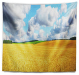 Beautiful Field Panorama Landscape Wall Tapestry, 92"x78"