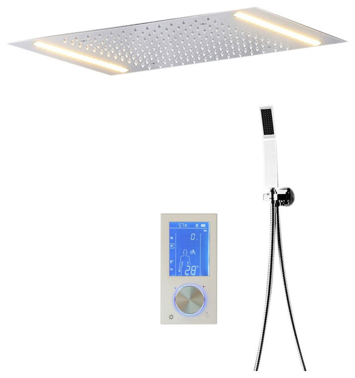 Emilia Posh LED Digital Control Thermostatic Rainfall Bathroom Shower Set