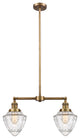 Innovations 209-BB-G664-7 2 Light 24" Island Light, Brushed Brass