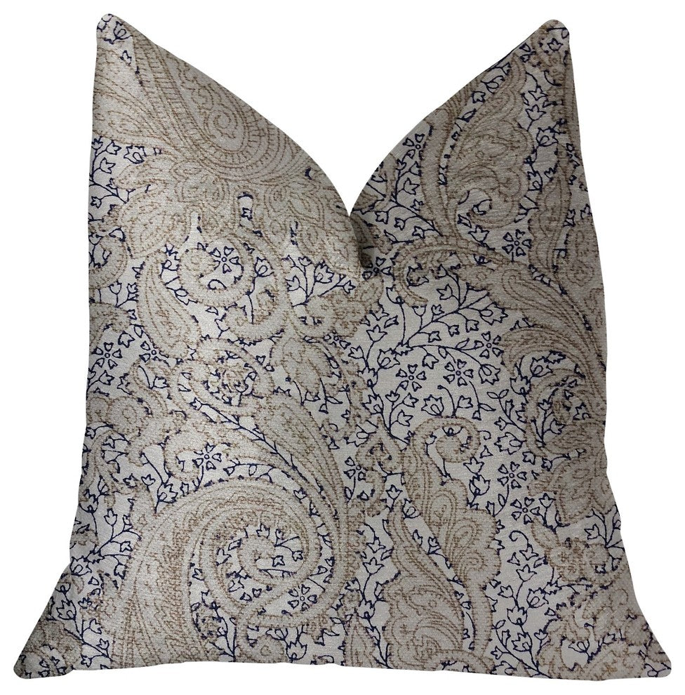 Quartz Skye Beige Luxury Throw Pillow, 20"x26" Standard