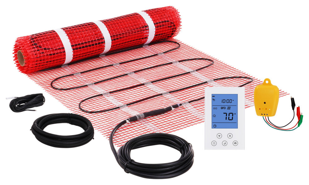 VEVOR Floor Heating Mat Copper Core Electric Warm Tile, 20 Sq.ft 240w