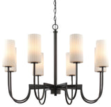 Maxim 32008SW Town and Country 8 Light 34"W Chandelier - Black