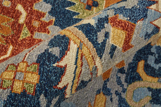 Pierson Transitional Floral & Botanical, Blue/Orange/Red, 2'6"x8' Runner