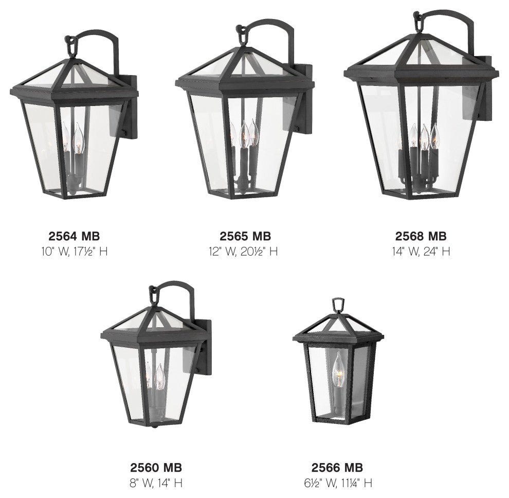Hinkley Alford Place XL 24" Outdoor Wall Mount Lantern, Museum Black