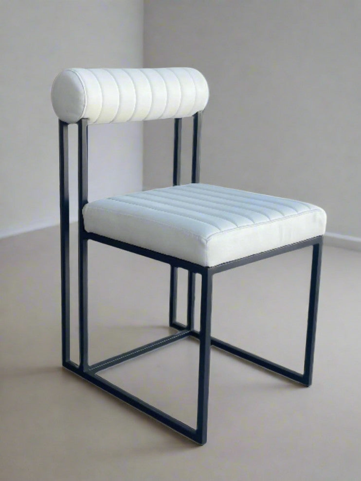 Milo Leather White Dining Chair