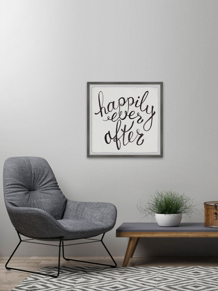 "Happily Ever After III" Framed Painting Print, 18x18