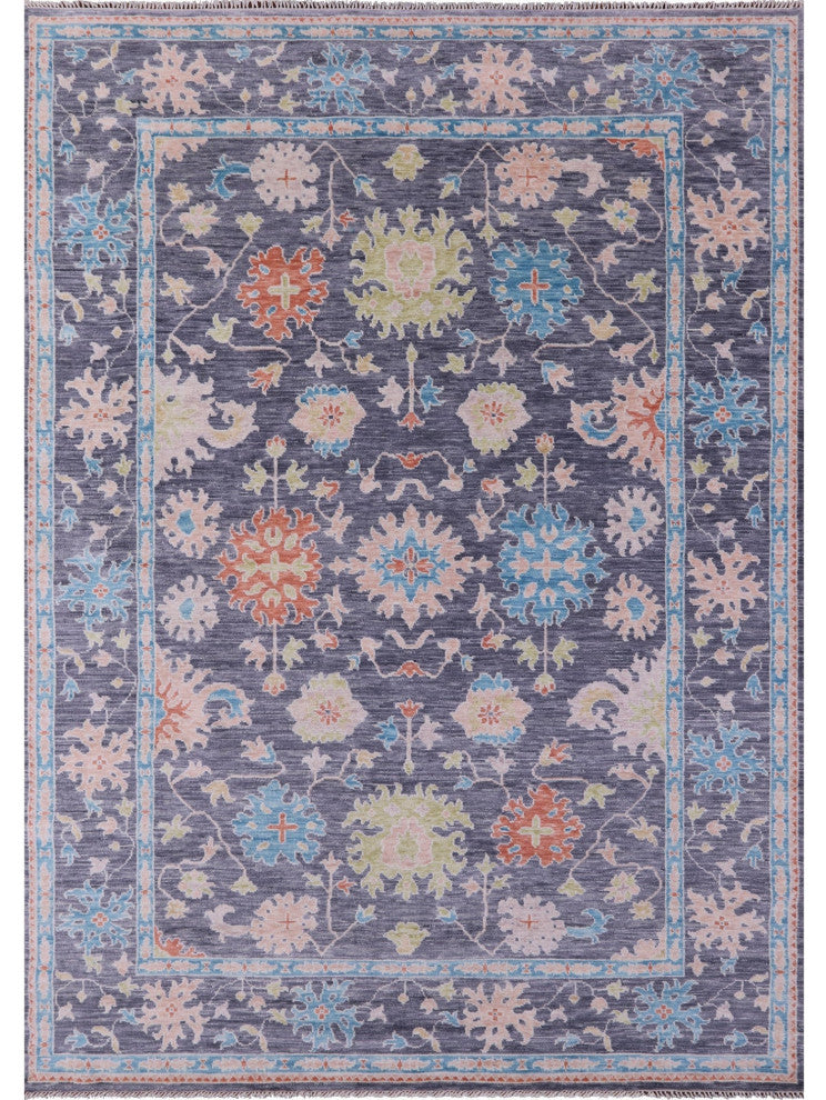 Handmade Turkish Oushak Wool Rug 9' 0" X 12' 0" - Q13359