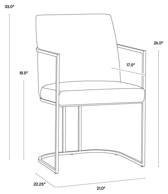 Rayla Dining Armchair, Belfast Oyster Shell