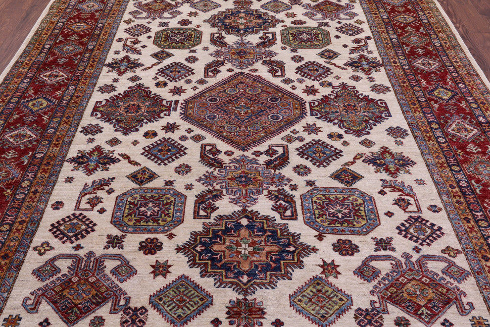 Geometric Super Kazak Handmade Rug 7' 10" X 9' 11" Q11224