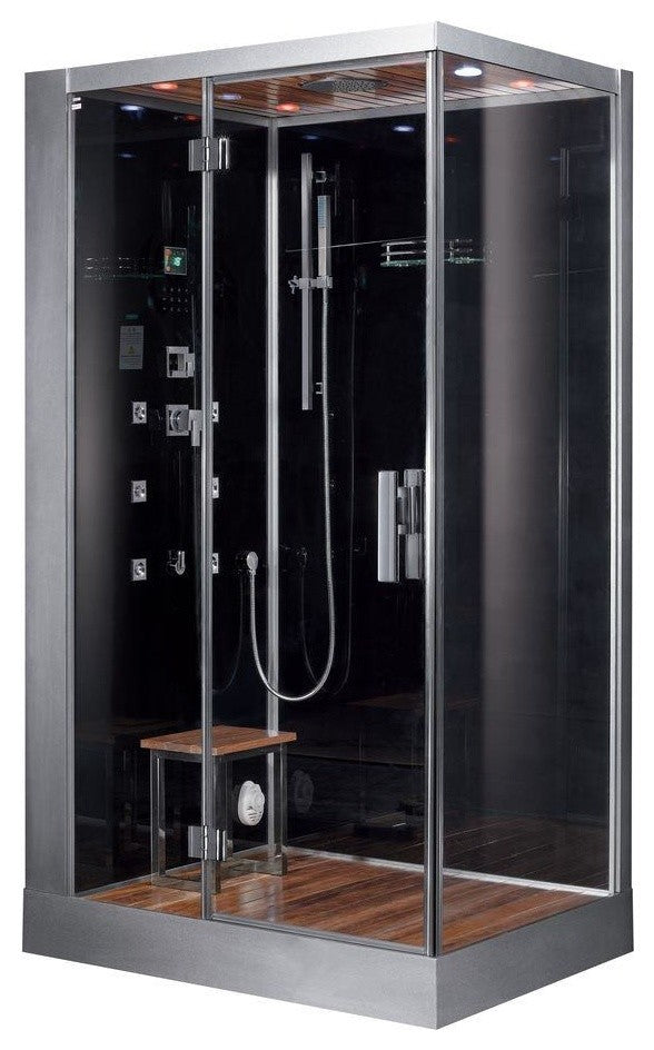 Platinum DZ959F8-BLK-L Black Steam Shower, Black, Left Shower