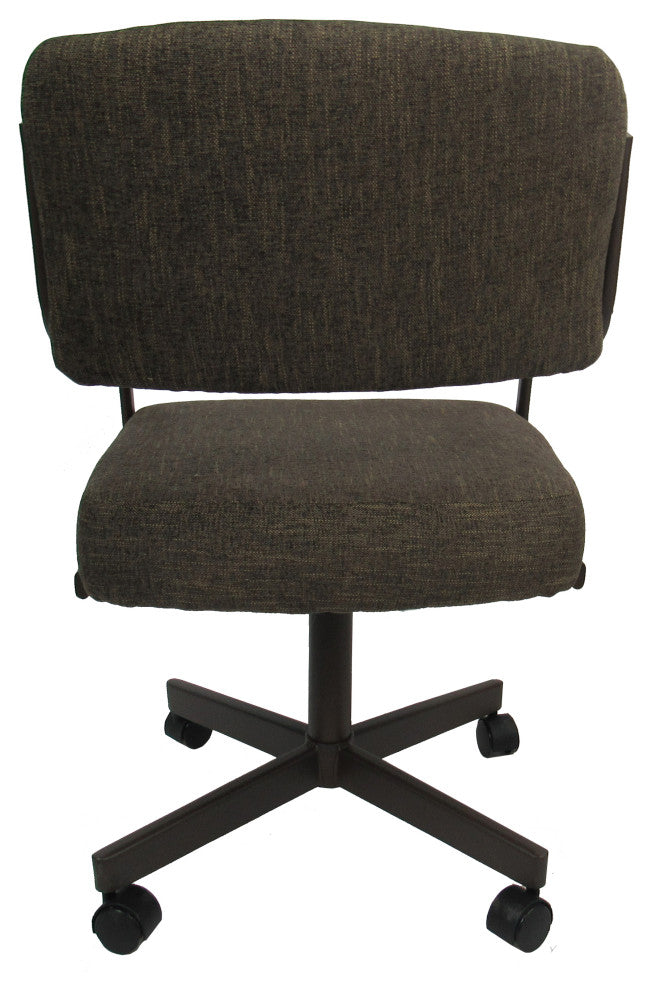 Swivel Tilt Kitchen Caster Chair with Wheels - M-110, Sanora Brown - Coffee