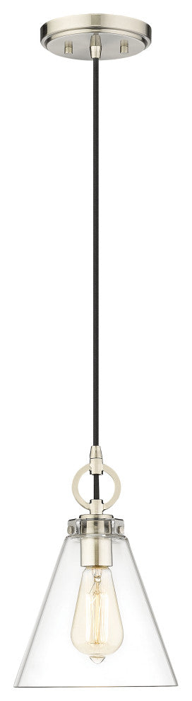 Zlite 3034P8-BN 1-Light Pendant, Clear