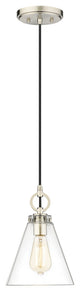 Zlite 3034P8-BN 1-Light Pendant, Clear