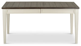 Cayla Table Dark Oak and White