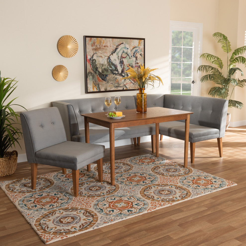 Chelsey Mid-Century Modern Dining Collection, 4-Piece Set