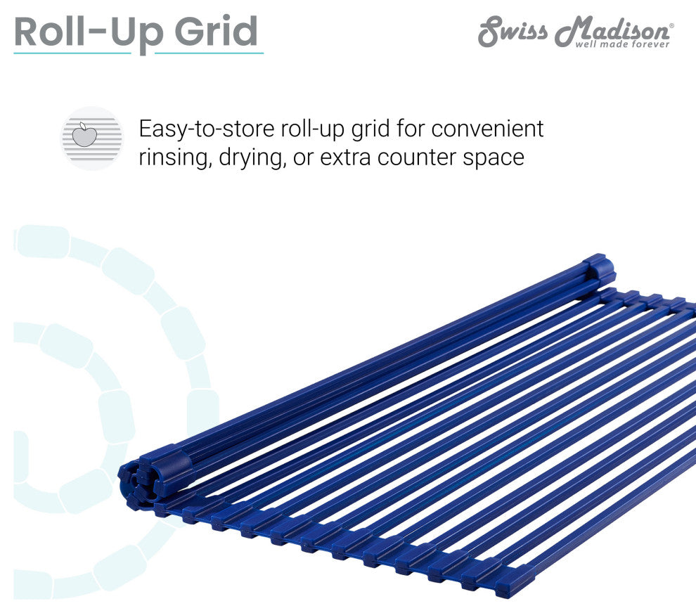 Swiss Madison 20" x 12" Kitchen Sink Grid, Navy Blue