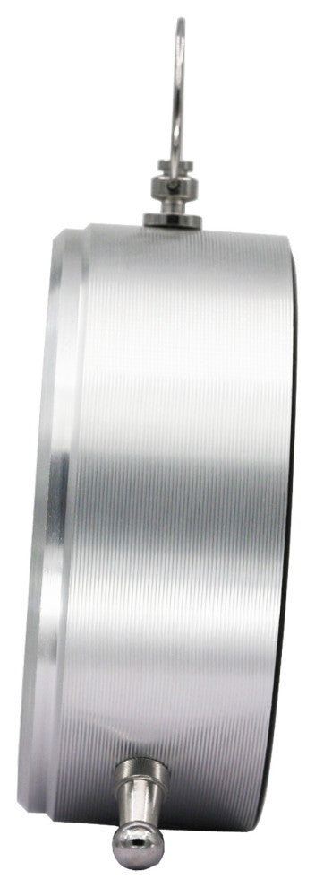 5" Ming Bedside Alarm, Silver and Black, Silver