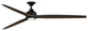 Fanimation Spitfire 84" Fan/LED Light, Black, Black/Dark Walnut Wood Blades