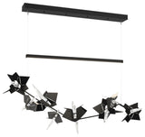 Belladonna LED Pendant, Black With Natural Iron Accent