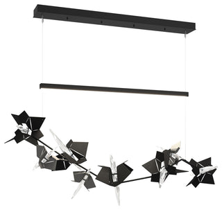 Belladonna LED Pendant, Black With Natural Iron Accent