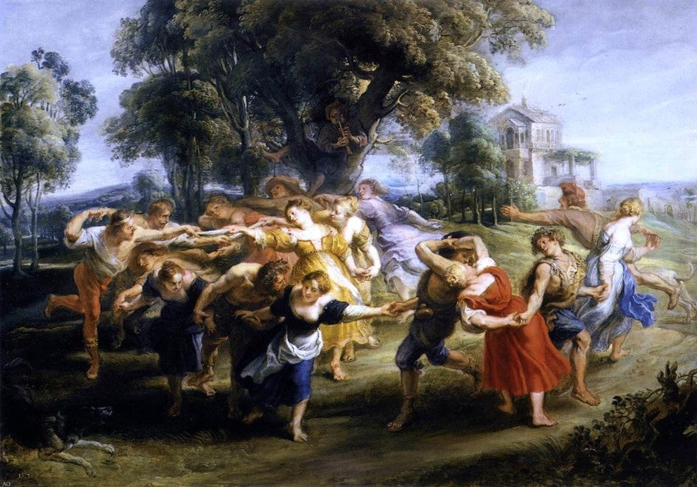 Peter Paul Rubens Dance of Italian Villagers, 18"x27" Gallery Wrapped Canvas
