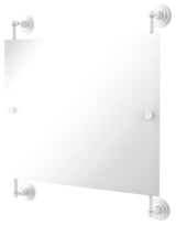 Prestige Que New Landscape Frameless Rail Mounted Mirror, Matte White