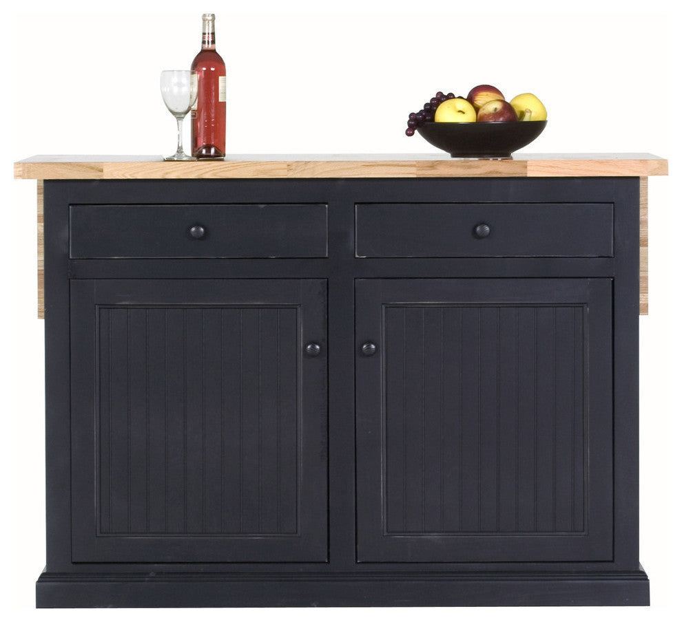 Eagle Furniture 53" Coastal Kitchen Island, Interesting Aqua