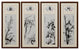 Silk Embroidery Chinese Wall Art of Four Season Flowers, Four Noble Ones