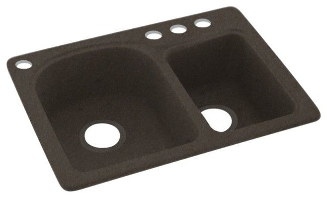 Swan 18x25x7 Solid Surface Kitchen Sink, 4-Hole, Canyon