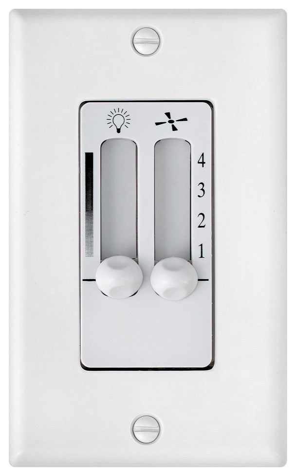 Wall Contol 4 Speed Dual Slide, White