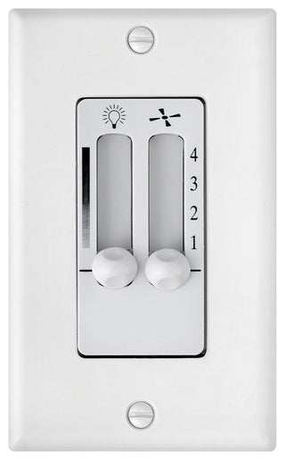 Wall Contol 4 Speed Dual Slide, White