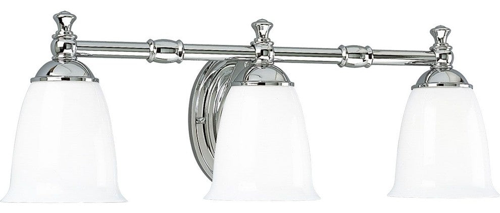 Progress Lighting 3-100W Medium Bath Bracket, Polished Chrome