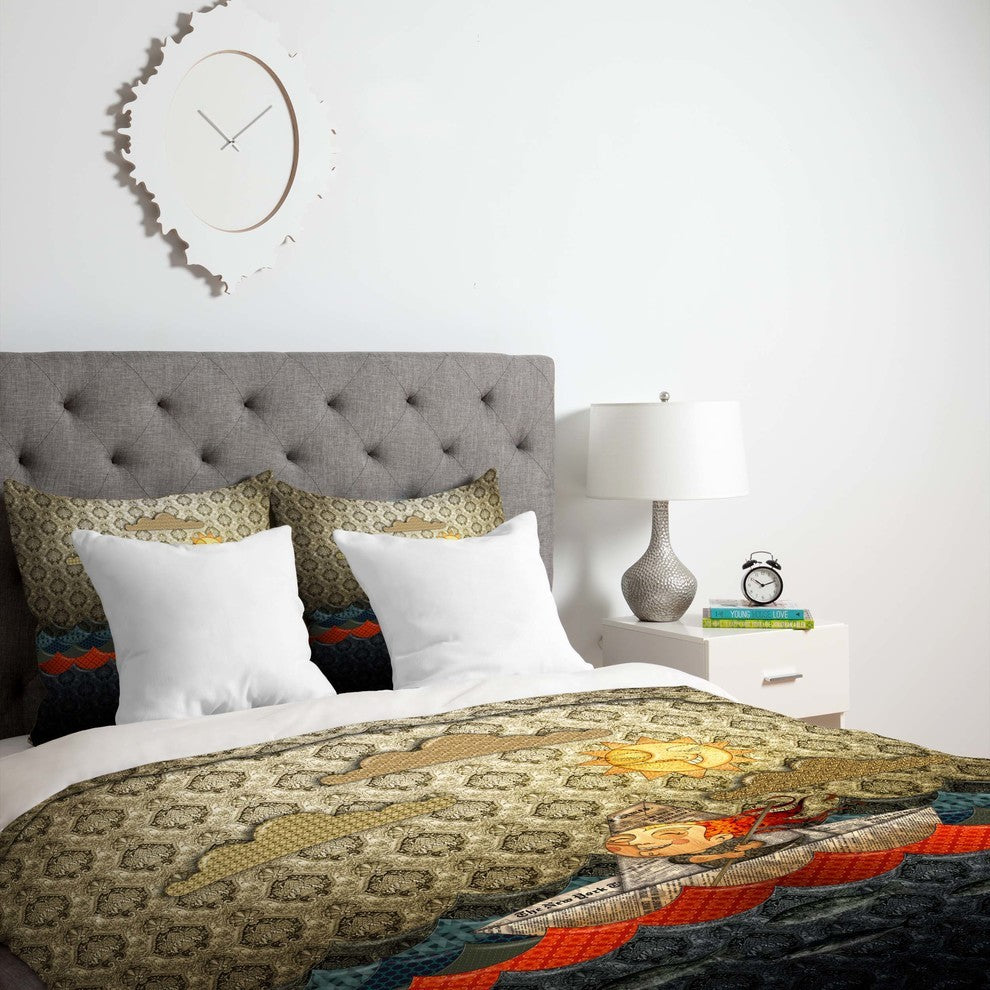 Deny Designs Jose Luis Guerrero Paper Boat Duvet Cover - Lightweight
