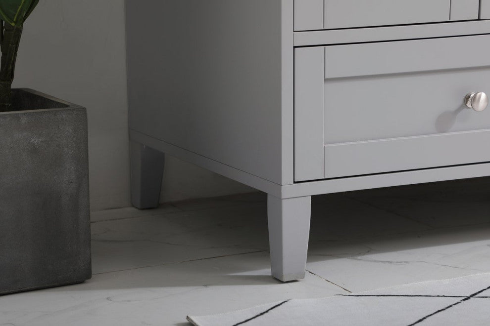 Sadie 48" Single Bathroom Vanity, Gray With Backsplash