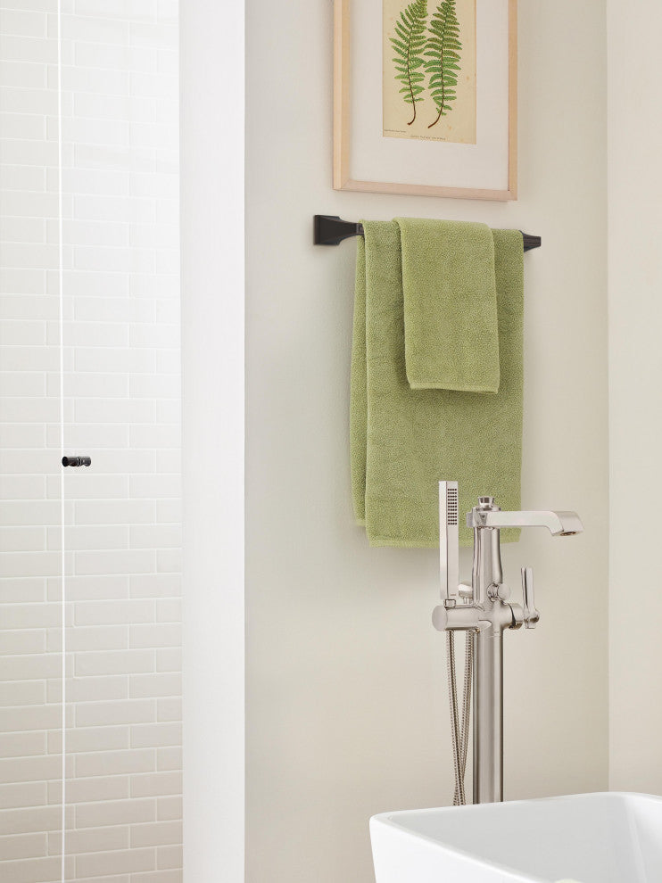 Amerock Mulholland Traditional Towel Bar, Oil Rubbed Bronze, 18" Center-to-Cente