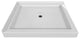 Valley Acrylic Double Threshold Acrylic Center Drain Shower Base 42", White, 42"