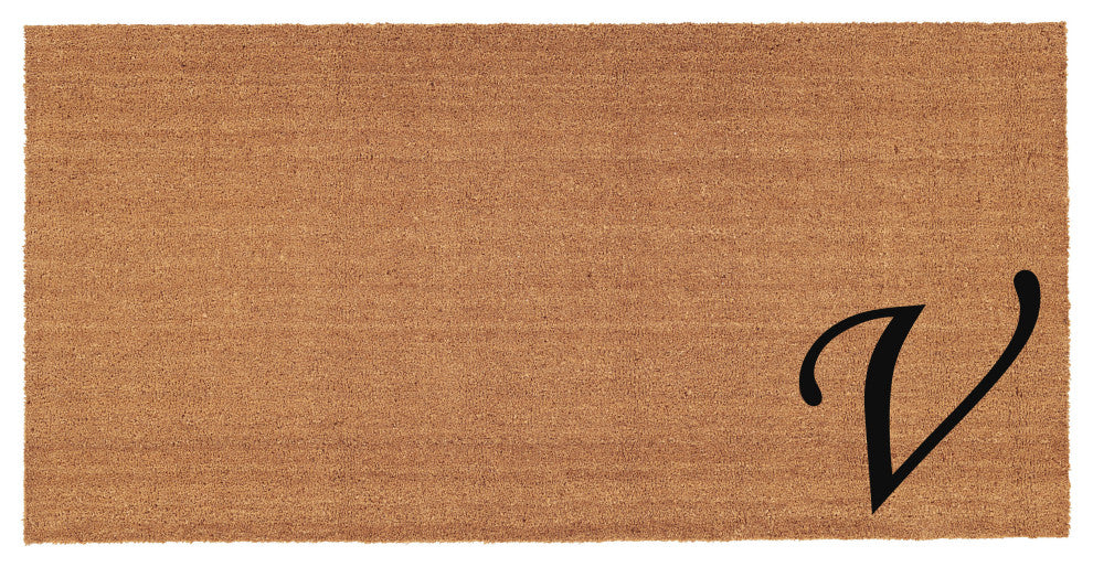 Home and More Urban Chic Monogram Doormat, Letter V