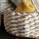 3 Piece Raffia and Wire Basket Bowl Set