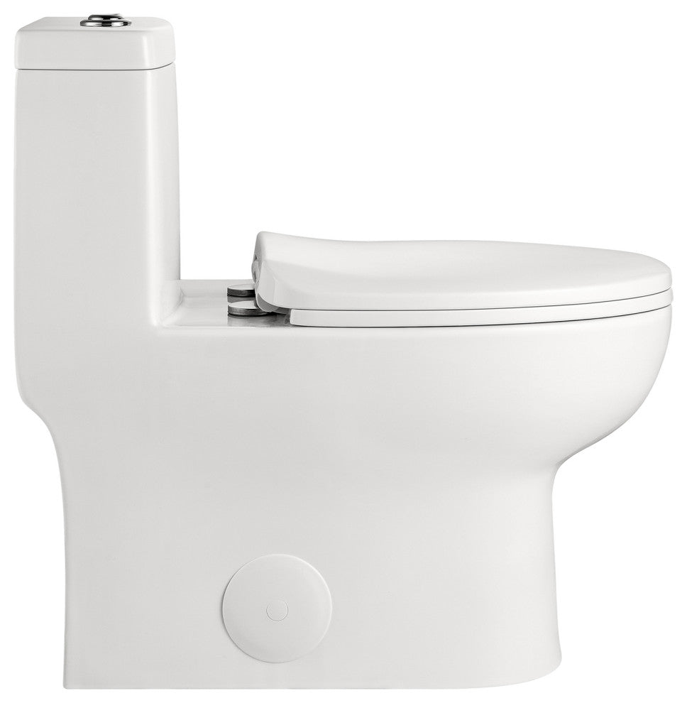 Standard ADA Height One-Piece Elongated Toilet, Dual Flush, 0.8/1.28 GPF