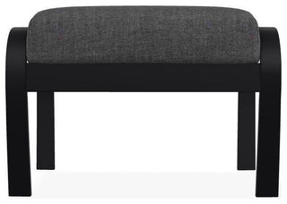 Belle Isle Cushion Outdoor Ottoman, Slate/Black