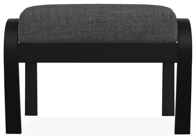 Belle Isle Cushion Outdoor Ottoman, Slate/Black