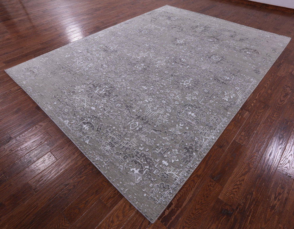 Wool & Silk Handmade Persian Rug 8' 10" X 12' 0" - Q15765