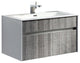 Eviva Ashy 32" Wall Mount Modern Bathroom Vanity Ash Gray White Integrated Sink