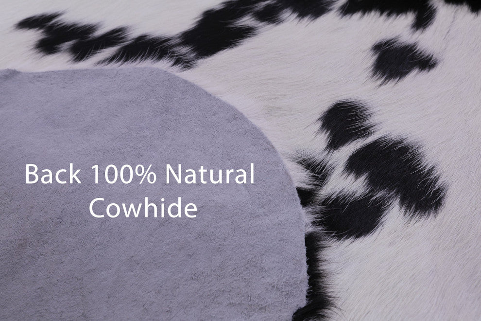 Organic Natural Hair-On Cowhide Area Rug 6' 11" X 5' 6" C1496