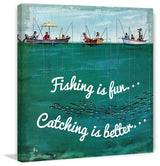 "School of Fish Among Lines Alternative Version" Thornton Utz on Canvas