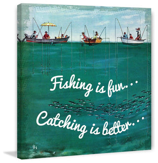 "School of Fish Among Lines Alternative Version" Thornton Utz on Canvas