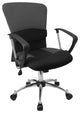Mid-Back Gray Mesh Swivel Task Chair With Arms